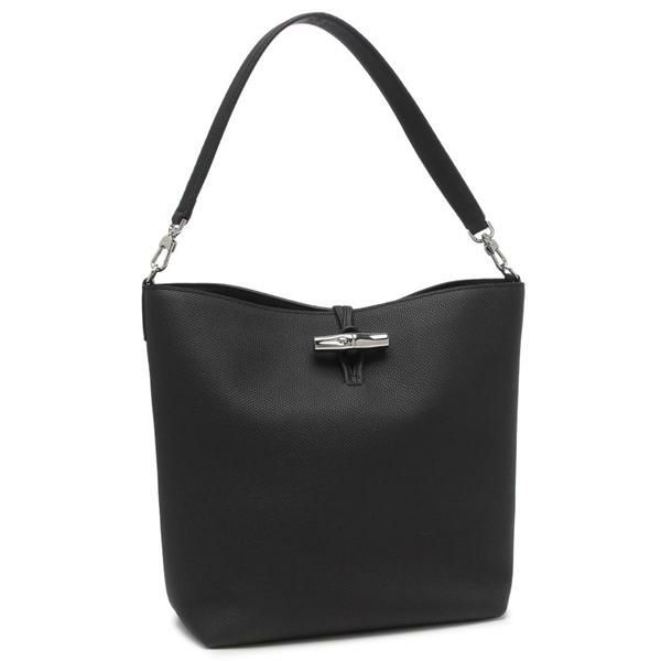 ロンシャン トートバッグ ル ロゾ Mサイズ ホーボーバッグ ブラック