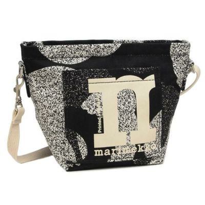 マリメッコ トートバッグ ハンドバッグ 花柄 ミニバッグ グレー