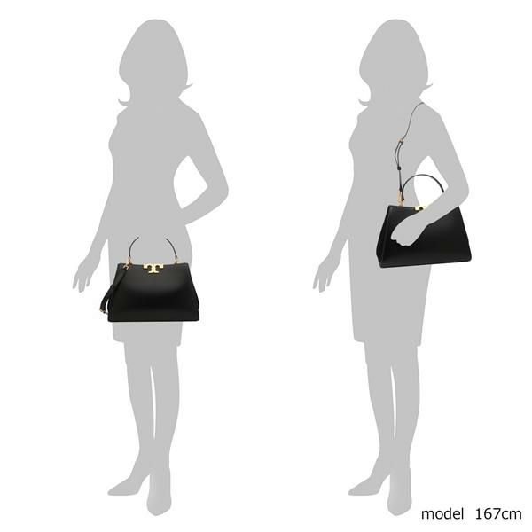 トリーバーチ ハンドバッグ エレノア サッチェル 2WAY ブラック レディース TORY BURCH 137312 001 トリーバーチ ハンドバッグ エレノア サッチェル 2WAY ブラック