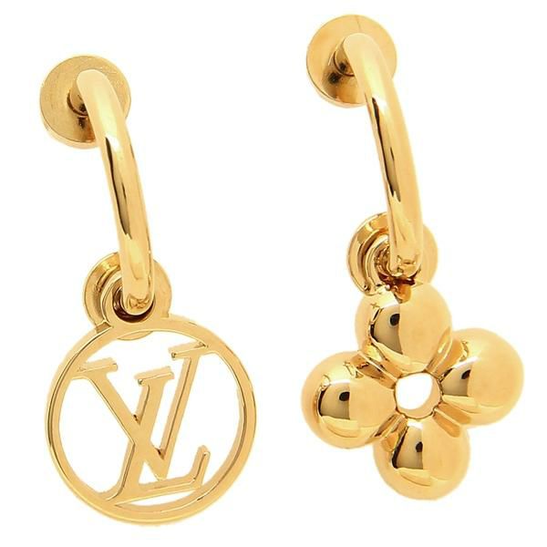 かず Louis Vuitton ゴールド片耳用ピアス 保存袋付き かず様 専用