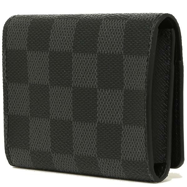 ルイヴィトン　ブラックレザー ケース ルイヴィトン カードケース メンズ LOUIS VUITTON N63338 グレー | AXES