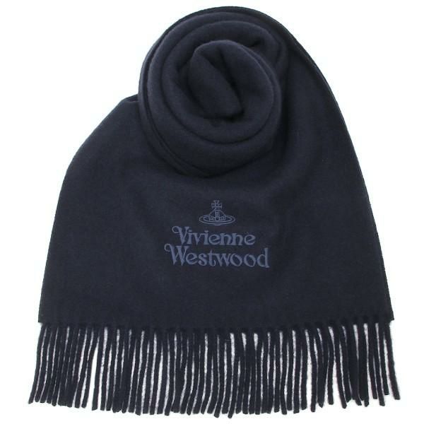 ヴィヴィアンウエストウッド マフラー ストール VIVIENNE WESTWOOD 81030007 11151 10638 W001Z 180×30  ウール レディース/メンズ 無地 | AXES