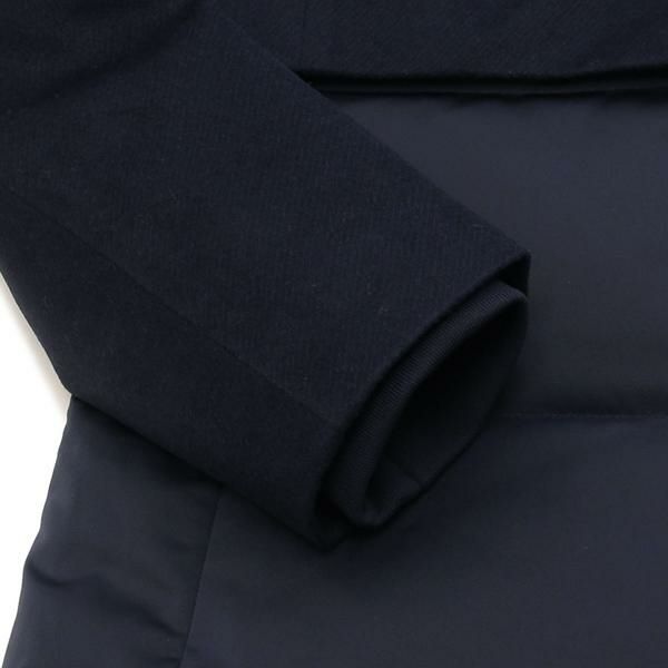 デュノ ダウンジャケット コート バロン ウール 切替 ネイビー