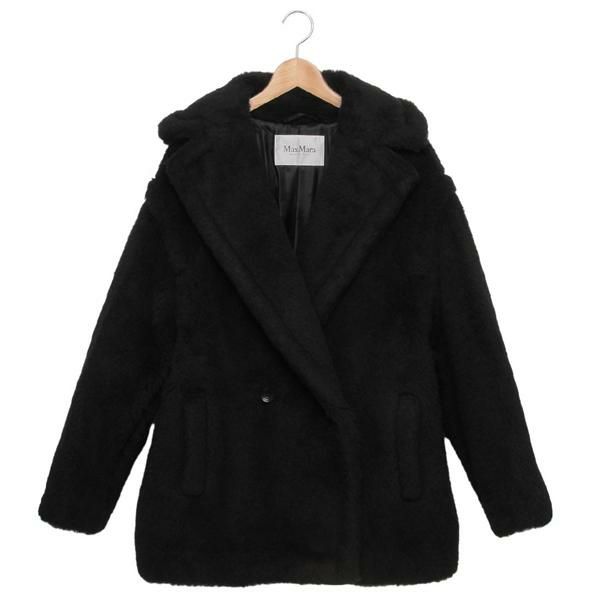 マックスマーラ コート オルガ テディベア ブラック レディース Max