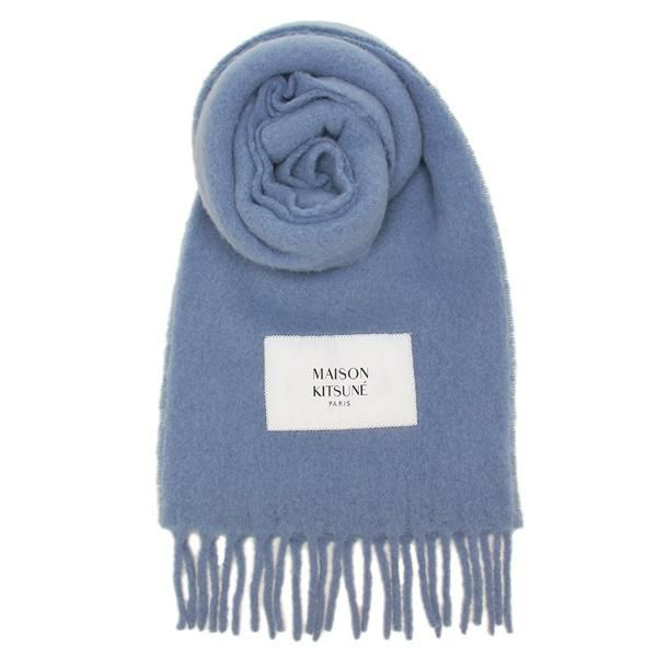 メゾンキツネ マフラー ブルー レディース MAISON KITSUNE LM06206