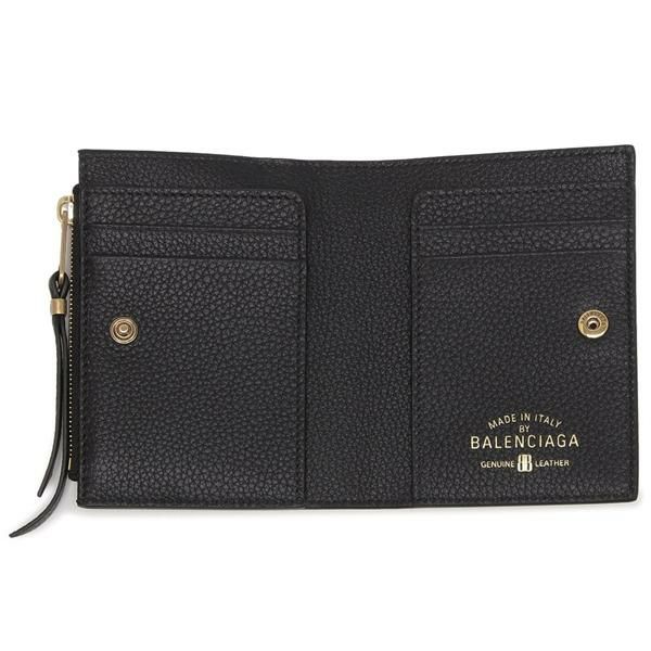バレンシアガ 二つ折り財布 キャリー ミニ財布 ブラック メンズ