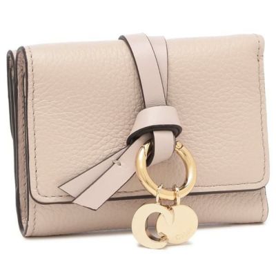 マルニ 二つ折り財布 バイフォールドウォレット ベージュ レディース