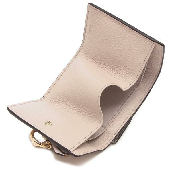 クロエ 三つ折り財布 アルファベット ミニ財布 グレー レディース