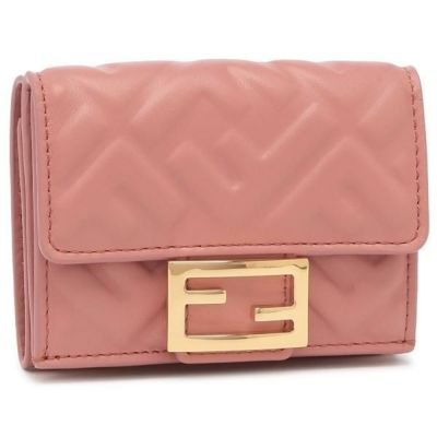 ミュウミュウ 三つ折り財布 ピンク ブラウン レディース MIU MIU