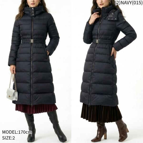 タトラス ダウンジャケット コート ヘリコニア ロングダウン ネイビー