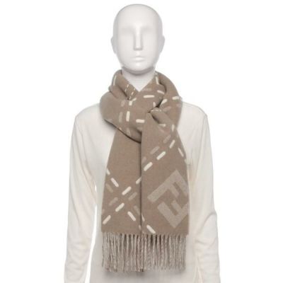 フェンディ マフラー FFロゴ ベージュ レディース FENDI FXT462 AYKU