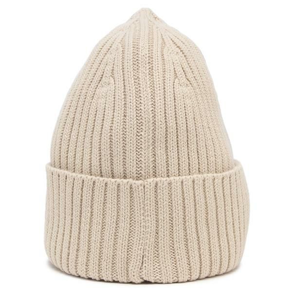 メゾンキツネ ニット帽 ビーニー フォックスヘッド ベージュ メンズ