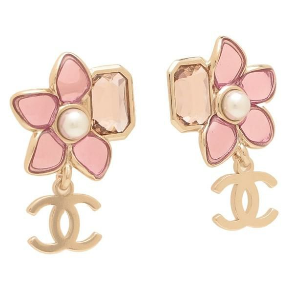 シャネル ピアス クルーズコレクション フラワーモチーフ 花 CCマーク