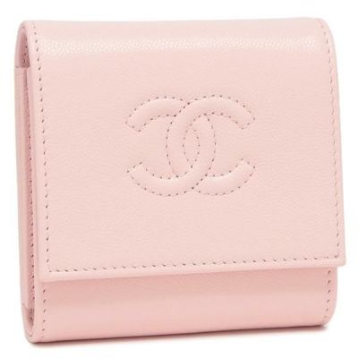シャネル 二つ折り財布 ミニ財布 CCマーク ココマーク ピンク シャネル 二つ折り財布 ミニ財布 CCマーク ココマーク ピンク