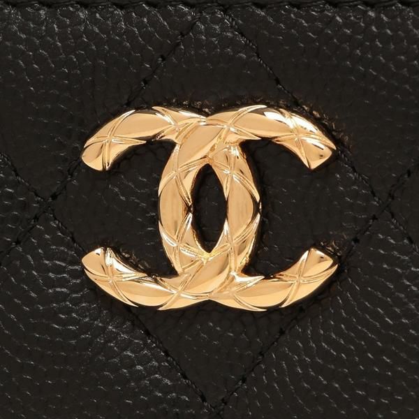 シャネル 二つ折り財布 小銭入れ ケース マトラッセ キルティング ミニ財布 CCマーク ブラック CHANEL AP5016 B22653 94305 シャネル 二つ折り財布 小銭入れ コインケース マトラッセ