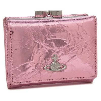 ヴィヴィアンウエストウッド 三つ折り財布 がま口 ピンク ゴールド