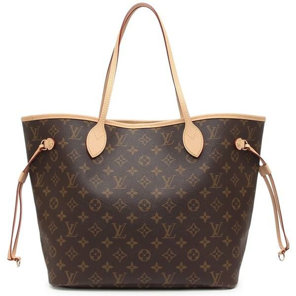ルイヴィトン トートバッグ ネヴァーフル MM ポーチ付き ブラウン