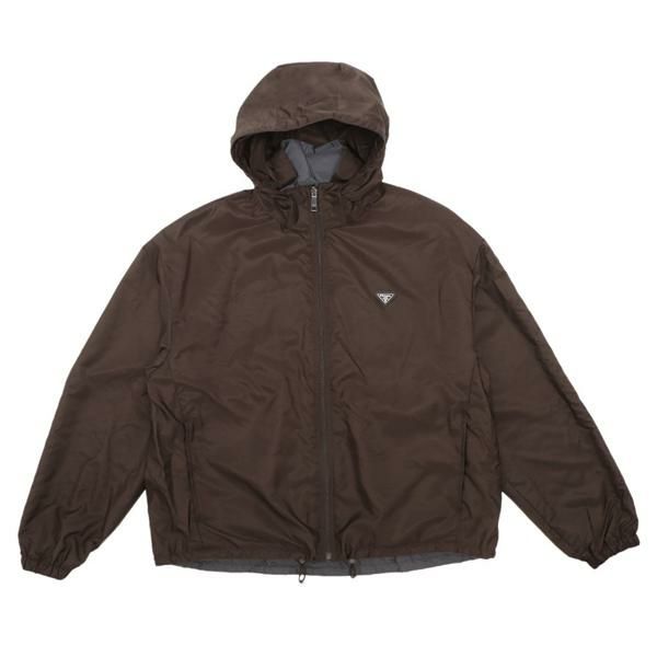 プラダ ジャケット リナイロン リバーシブル ブラウン グレー メンズ