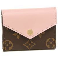 ルイヴィトン 財布 LOUIS VUITTON M62933 モノグラム ポルトフォイユゾエ ミニ財布 レディース 三つ折り財布 ローズバレリーヌ 茶色