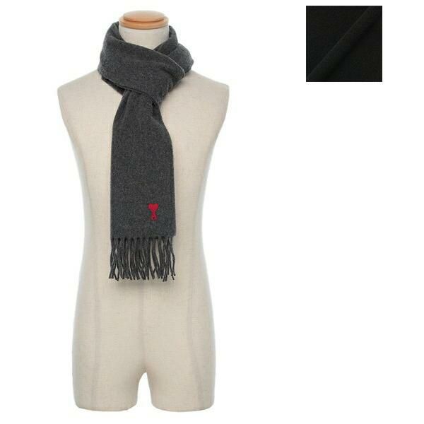 アミパリス マフラー ロゴ フリンジ メンズ レディース ユニセックス