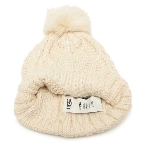 アグ ニット帽 ビーニー CABLE BEANIE WITH POM ケーブル ビーニー