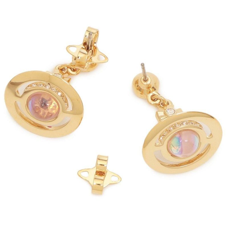 ヴィヴィアンウエストウッド ピアス ゴールド ピンク レディース