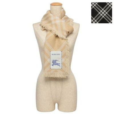 バーバリー ストール フリンジ ブラック ブラウン メンズ レディース