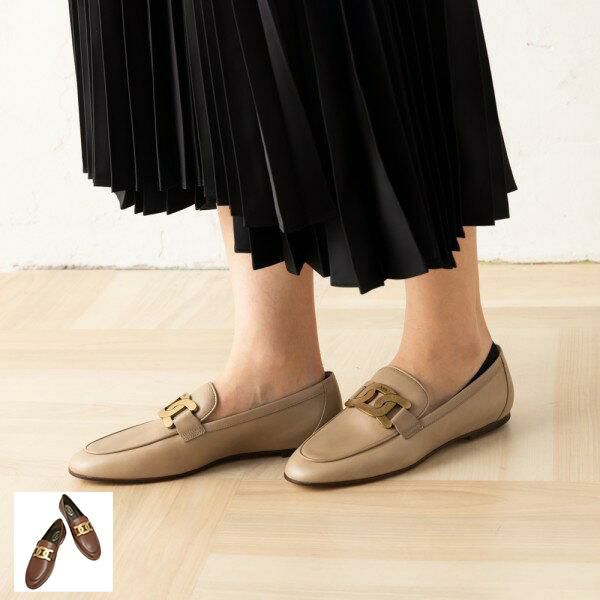 トッズ ローファー ケイト KATE フラットシューズ レザー 靴 メタル