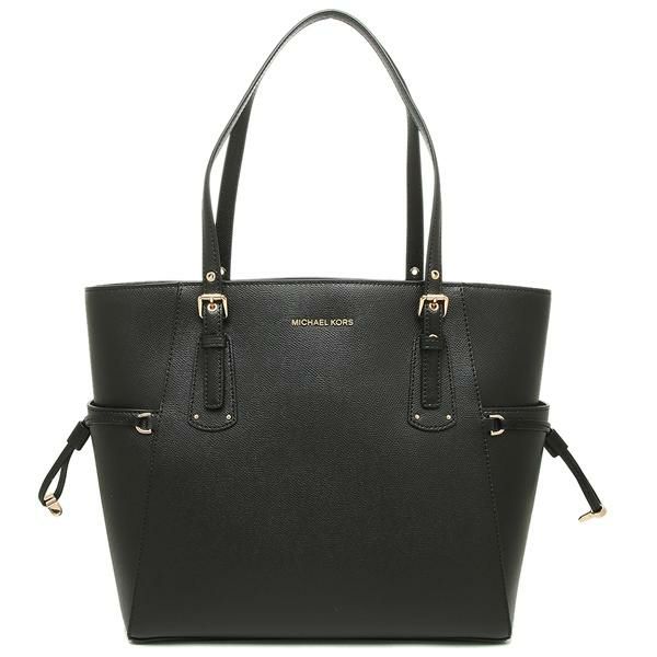 マイケルコース バッグ MICHAEL KORS 30H7GV6T9L 001 EW SIGNATURE TOTE VOYAGER レディース トートバッグ 無地 BLACK 黒 詳細画像