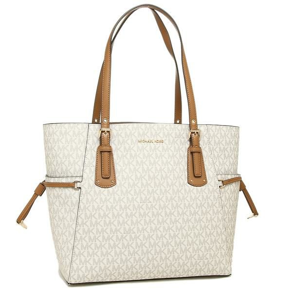 マイケルコース バッグ MICHAEL KORS 30T8GV6T4B 150 EW SIGNATURE TOTE VOYAGER レディース トートバッグ VANILLA 白 ホワイト