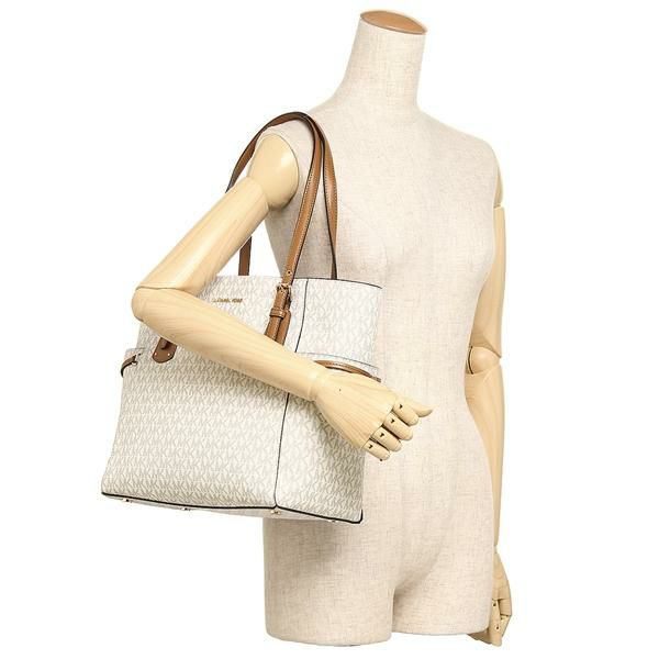 マイケルコース バッグ MICHAEL KORS 30T8GV6T4B 150 EW SIGNATURE TOTE VOYAGER レディース トートバッグ VANILLA 白 詳細画像