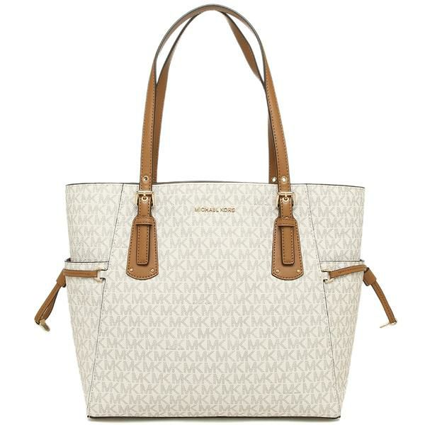 マイケルコース バッグ MICHAEL KORS 30T8GV6T4B 150 EW SIGNATURE TOTE VOYAGER レディース トートバッグ VANILLA 白 詳細画像