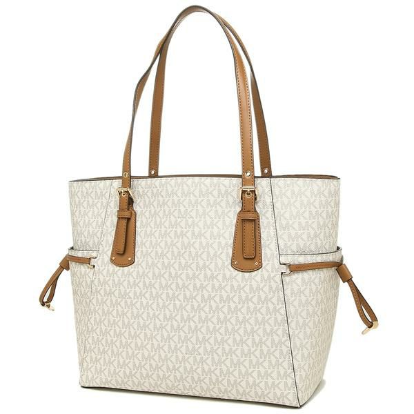 マイケルコース バッグ MICHAEL KORS 30T8GV6T4B 150 EW SIGNATURE TOTE VOYAGER レディース トートバッグ VANILLA 白 詳細画像