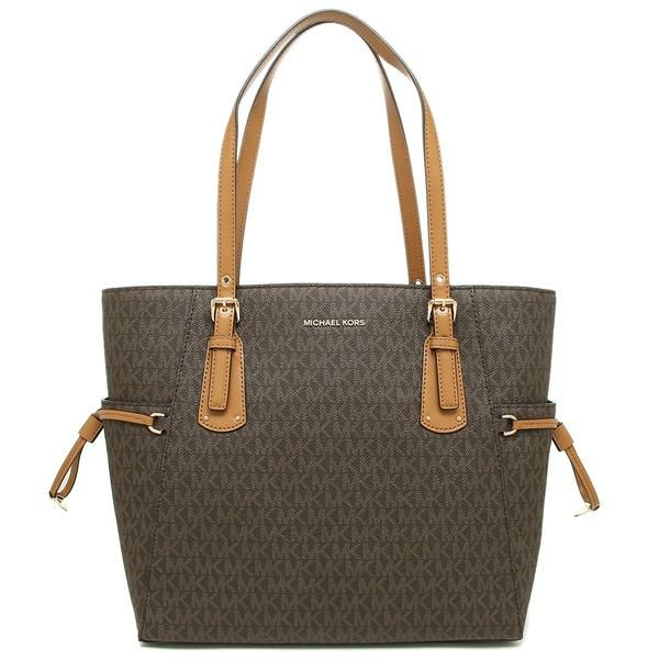 マイケルコース バッグ MICHAEL KORS 30T8GV6T4B 200 EW SIGNATURE TOTE VOYAGER レディース トートバッグ BROWN 茶色 詳細画像