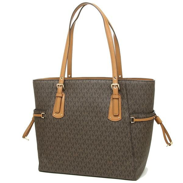 マイケルコース バッグ MICHAEL KORS 30T8GV6T4B 200 EW SIGNATURE TOTE VOYAGER レディース トートバッグ BROWN 茶色 詳細画像