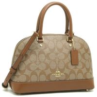 コーチ バッグ COACH F27583 IME74 ミニ シエラ サッチェル レディース ハンドバッグ ショルダーバッグ カーキ/サドル2