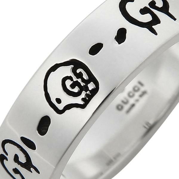 グッチ リング アクセサリー GUCCI 477339 J8400 0701 GHOST RING ゴースト 6MM メンズ/レディース 指輪 シルバー 詳細画像