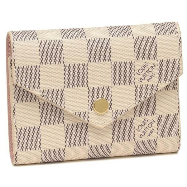 ルイヴィトン 財布 LOUIS VUITTON N64022 ダミエアズール ポルトフォイユ・ヴィクトリーヌ レディース 三つ折り財布 ローズバレリーヌ