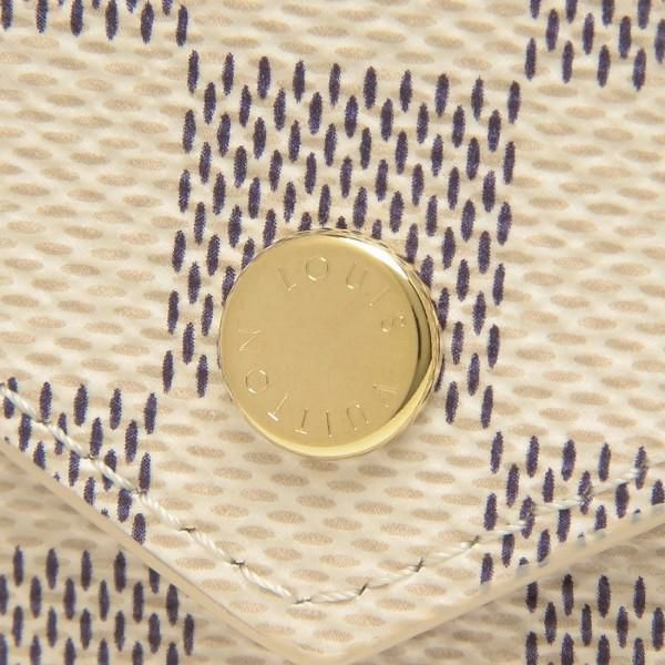 ルイヴィトン 財布 LOUIS VUITTON N64022 ダミエアズール ポルトフォイユ・ヴィクトリーヌ レディース 三つ折り財布 ローズバレリーヌ 詳細画像