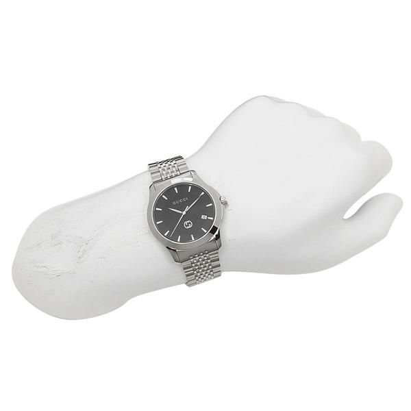 グッチ 時計 GUCCI YA1264106 Gタイムレス クロノグラフ メンズ腕時計 ウォッチ シルバー/ブラック 詳細画像