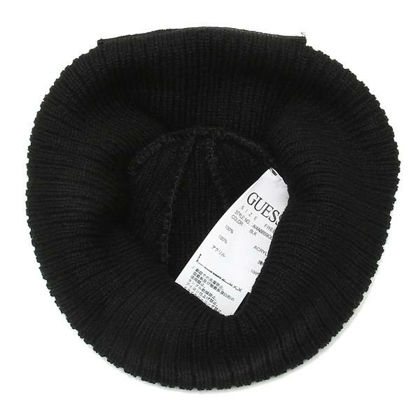 ゲス 帽子 GUESS AI4A8859DS UNI BEANIE WITH EMBROIDERY トライアングル ロゴ 帽子 詳細画像