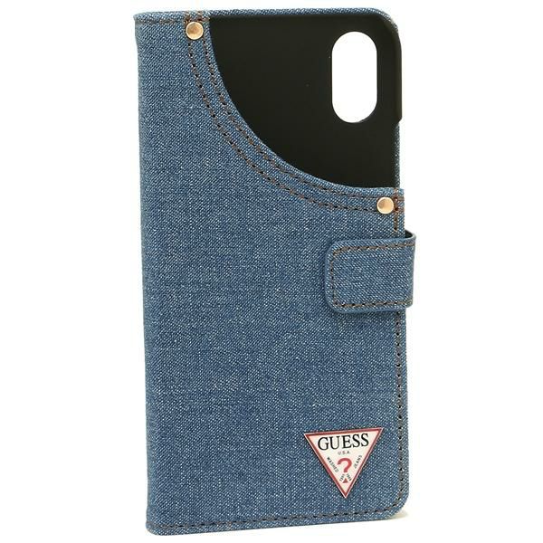 ゲス iphoneケース GUESS GUFLBKPXPOF JBL iPhone ケース トライアングル ロゴ iPhoneX BLUE 青 ブルー