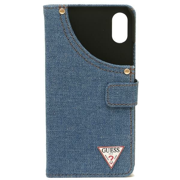 ゲス iphoneケース GUESS GUFLBKPXPOF JBL iPhone ケース トライアングル ロゴ iPhoneX BLUE 青 詳細画像