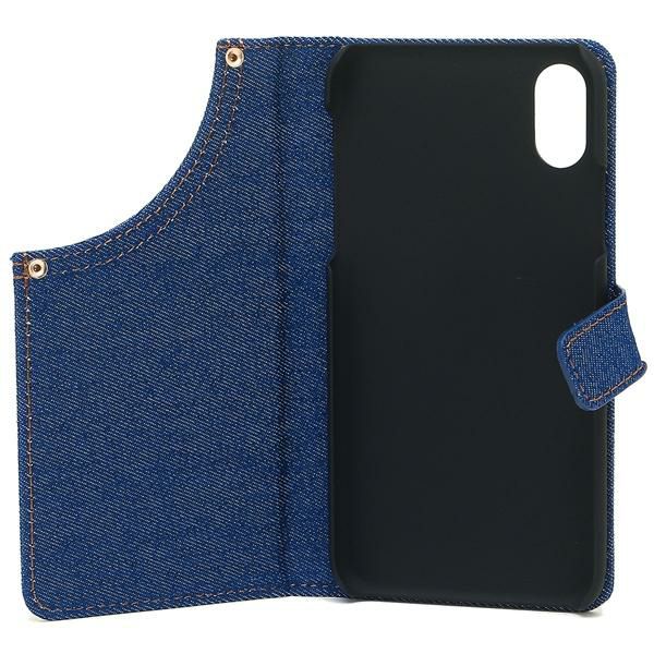 ゲス iphoneケース GUESS GUFLBKPXPOJ DBL iPhone ケース トライアングル ロゴ iPhoneX DARK BLUE 紺 詳細画像