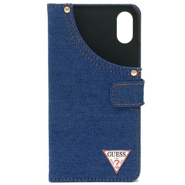 ゲス iphoneケース GUESS GUFLBKPXPOJ DBL iPhone ケース トライアングル ロゴ iPhoneX DARK BLUE 紺 詳細画像