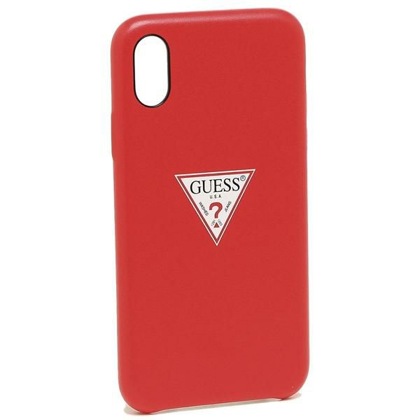 ゲス iphoneケース GUESS GUHCPXPUPTWO RED iPhone ケース トライアングル ロゴ iPhoneX RED 赤 レッド