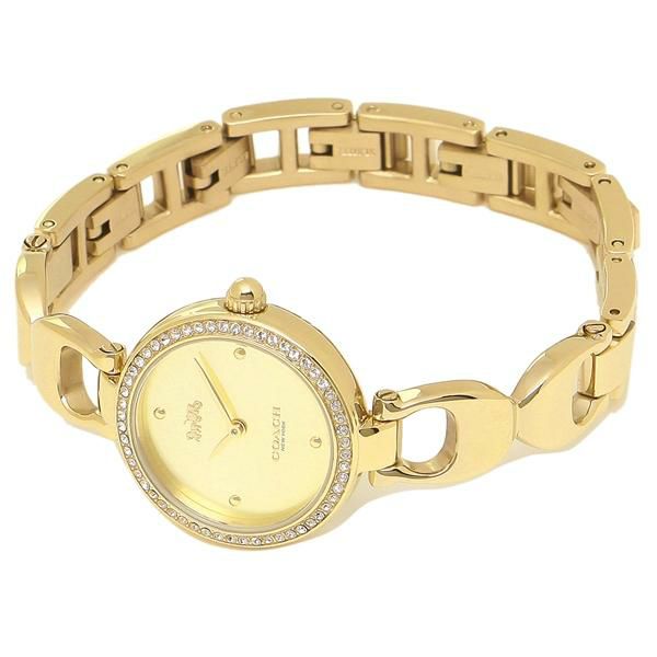 コーチ 時計 COACH 14503171 PARK SIGNATURE C BANGLE パークシグネチャー バングル ブレスレット レディース腕時計ウォッチ イエローゴールド 詳細画像