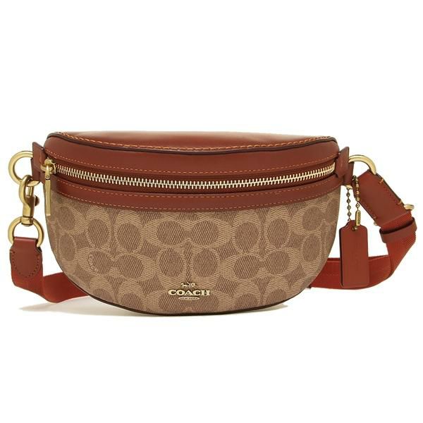 コーチ バッグ COACH 39937 B4NQ4 ベルト バッグ シグネチャー キャンバス レディース ボディバッグ・ウエストポーチ タンラスト 茶色 詳細画像