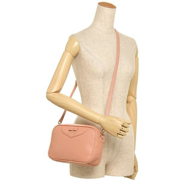 ルビンローザ バッグ Rubin Rosa RR1203 PPK ハートテール CAMERA BAG カメラバッグ レディース ショルダーバッグ 無地 PALE PINK 詳細画像