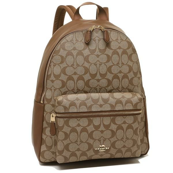 コーチ バッグ COACH F58314 IME74 チャーリー バックパック シグネチャー レディース リュック・バックパック カーキ/サドル2